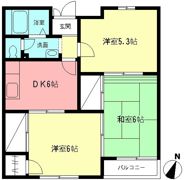 葛葉コーポの間取り画像