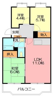 サンパレス湘南の間取り画像