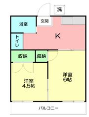 第二長沼ハイツの間取り画像