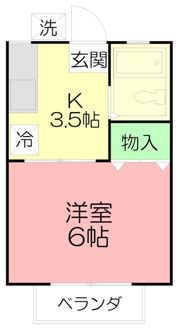 サイカチハイツの間取り画像