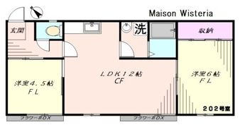 Maison Wisteria（メゾン ウィステリア）の間取り画像