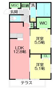リヴェールメゾンAの間取り画像