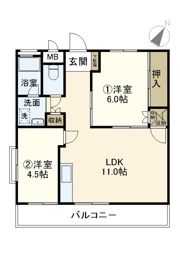 秋葉コーポの間取り画像