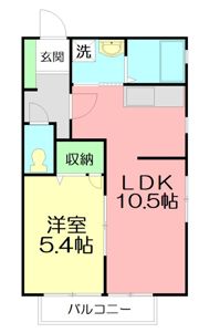 エクセルハイムBの間取り画像