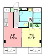 翠峯（すいほう）五番館の間取り画像