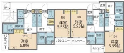 カインドネス厚木旭町Southの間取り画像