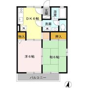 夕陽ケ丘フラッツの間取り画像