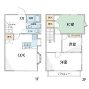 出口町テラスハウスAの間取り画像
