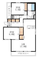 レジデンス fの間取り画像
