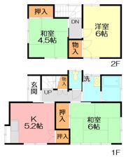 山際貸家の間取り画像