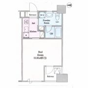 デザイナーズ ワインレッドの色の部屋 クォーツマンションの間取り画像
