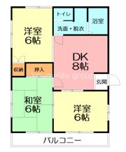 コーポ桃の木の間取り画像