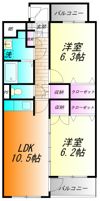 ル・シエルIIの間取り画像