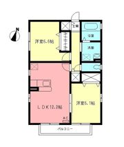 パラシオンDの間取り画像