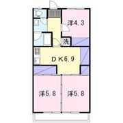 第1ニューハイム桜ヶ丘の間取り画像