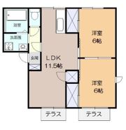 ハイツ北村の間取り画像