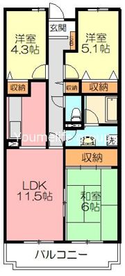 グランベル本厚木の間取り画像