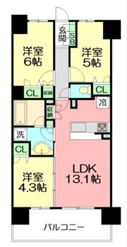 パレステージ本厚木の間取り画像
