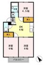 TRADサンリバー Aの間取り画像