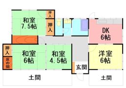 笹尾貸家の間取り画像