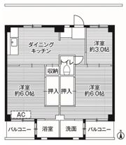 ビレッジハウス鎌倉3号棟の間取り画像