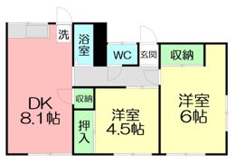 杉原貸家の間取り画像