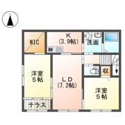 大磯町生沢アパート新築工事の間取り画像