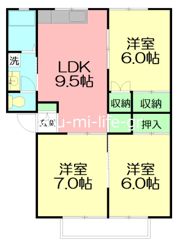 リーフハイツ御殿Iの間取り画像