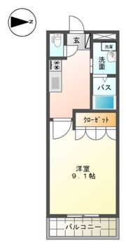 パラシオン平塚の間取り画像