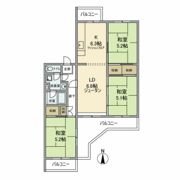 さつき住宅25号棟の間取り画像