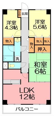 ロイヤルコート寒川の間取り画像