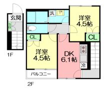サンパレス北矢名の間取り画像