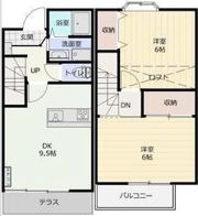 テラス66A棟の間取り画像