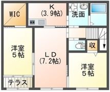 大磯町生沢アパート新築工事の間取り画像