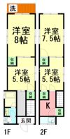 中西貸家の間取り画像