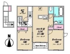 ベルフルール桜ヶ丘の間取り画像