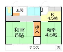 竹井貸家の間取り画像