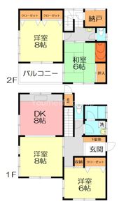 稲村ケ崎A棟の間取り画像