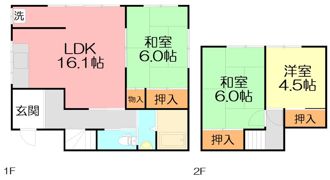 南足柄市塚原戸建ての間取り画像