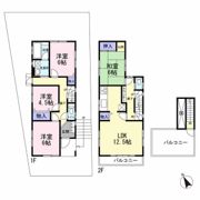 七里ヶ浜A貸家の間取り画像