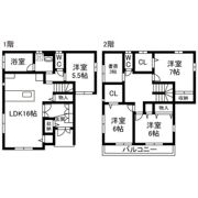 井上貸家の間取り画像