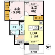 オリエンタルドエル Iの間取り画像