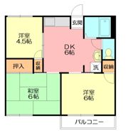 コーポ白山Bの間取り画像