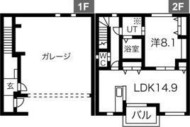 Y.K Garage湘南大和の間取り画像