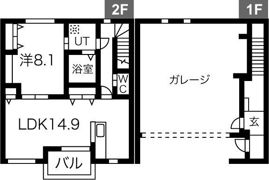 Y.K Garage湘南大和の間取り画像