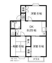 メンバーズタウン厚木A棟の間取り画像