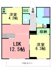 レジデンシア湘南茅ヶ崎の間取り画像