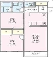 シンセイレジデンス入谷の間取り画像