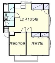 ハイツシャロームの間取り画像