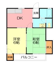メゾン片山（B棟）202号室の間取り画像